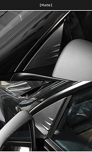 A-Pillar Real Carbon Fiber Trim for 2020-2023 Tesla Model Y (Matte Carbon Fiber)