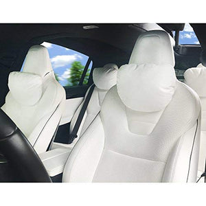 Car Neck Pillow (Soft Universal Version) Adjustable Strap Comfortable Memory Foam Neck Support Car Seat Headrest Tesla Model X Model S Model 3, Model Y (2 PCS)