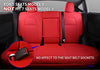 PU Leather & Tailored Fit All Season Seat Cover Set for Tesla Model Y 2020-2022 (Red, Fully Wrapped)