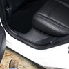 Rear Door Entry Black Leather Protector Mats/Liners for 2020-2022 Tesla Model Y