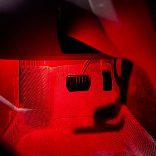 Ultra-Bright LED Replacement Lights, Trunk, Funk, Door Puddle, and Footwell Lights for Tesla Model S, 3, X, & Y (4 PACK RED)