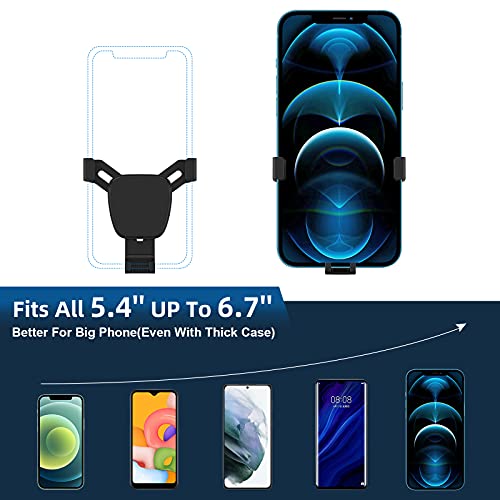 Phone Mount Wired Charger with 2 Adjustable Cellphone Holders for Tesla Model 3 & Y