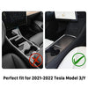 Center Console Side Organizer Compatible with 2021-2022 Tesla Model 3/Y Tray Storage Box with Flocking