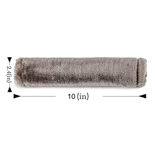 Soft Faux Sheepskin Seat Belt Shoulder Pad for a More Comfortable Driving, Compatible with Adults Youth Kids - Car, Truck, SUV, Airplane,Carmera Backpack Straps 2 Packs Light Gray