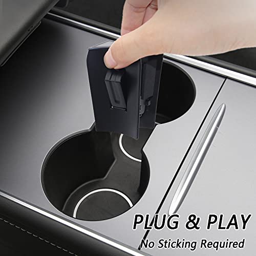 2021-2022+ Tesla Model 3 & Model Y Cupholder Divider (Matte Black)