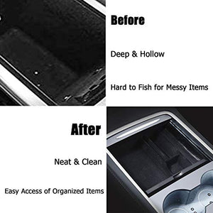 Center Console Organizer Tray Compatible with Latest 2021 Tesla Model 3 & Y Flocked