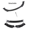Front Bumper Lip for Tesla Model Y Accessories Carbon Fiber Style Spoiler Splitter Side Body Kit Trim Protection Car Exterior Accessory (Bright carbon fiber)