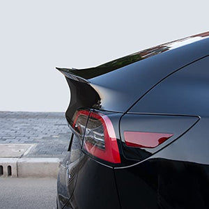 Tesla Model Y Spoiler Wing Performance Rear Trunk Lip Tail Car Styling Kits 2020 2021 Tesla Model Y Accessories (Glossy Carbon Fiber Pattern)