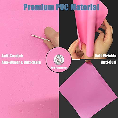 Center Console Wrap Compatible with 2021 Tesla Model 3/Y PVC Material Center Console Cover Interior Decoration Wrap Kit for 2021 Tesla Model 3 Model Y Accessories (Frosted Pink)