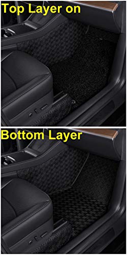 Floor Liner Fit for Tesla Model Y 2020 2021 Fully Embedded No Edge Customized Floor Mat Frunk Trunk Blanket-Non-Slip Waterproof Car Carpet Protect All Weather (Black)