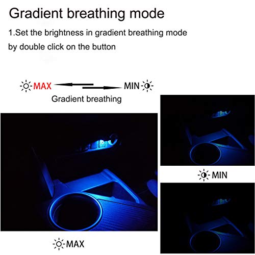 Mini USB C LED Night Lamp 8 Color RGB Atmosphere Lamp USB Type C Ambient Light Car Interior LED Lighting Replacement Compatible with Tesla Model Y Model 3 USB-C Backseat Ports