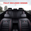 Front & Rear Seat Covers for Chevy Chevrolet Bolt EV EUV Car Seat Cover Luxury PU Leather Comfortable Wear Resistant Black×Red