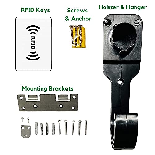 PRIMECOM 50 Amp Level-2 EV Wall Charger Station 220 Volt for Tesla, Volkswagen ID4, Mustang Mach-E, Ford F150, Audi Etron, Toyota RAV4, Kia EV6, Hyundai IONIQ 5, Polestar, Rivian (30 Feet, Hardwire)