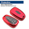 Fit for 2021 2020 2019 Chevrolet Chevy Camaro Malibu Spark Blazer Bolt EV Equinox Trax TPU Key Fob Remote Cover Case Shell Glove Pouch Holder Protector Keyless Entry Sleeve Accessory, Red