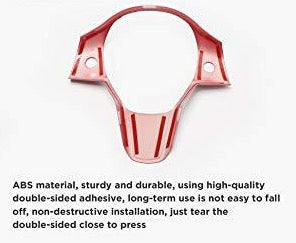 Steering Wheel Frame/Trim for 2017-2022 Tesla Model 3 & Y (Red)