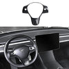 Tesla Model 3 & Model Y Steering Wheel Cover Combo With Gear Shift Covers,Steering Wheel Accessories Carbon Fiber Style Cover Gear Shift Covers Carbon Fiber Inner Decoration for Tesla Model 3 Model Y