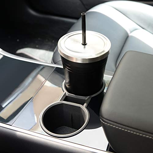 Tesla Model 3 & Y Silicone Cup Holder Insert (Black)