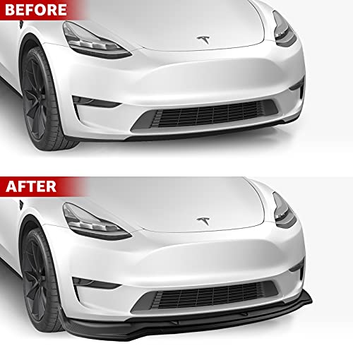 Tesla Model Y Spoiler Lip ABS Front Bumper Lip Matte Carbon Fiber