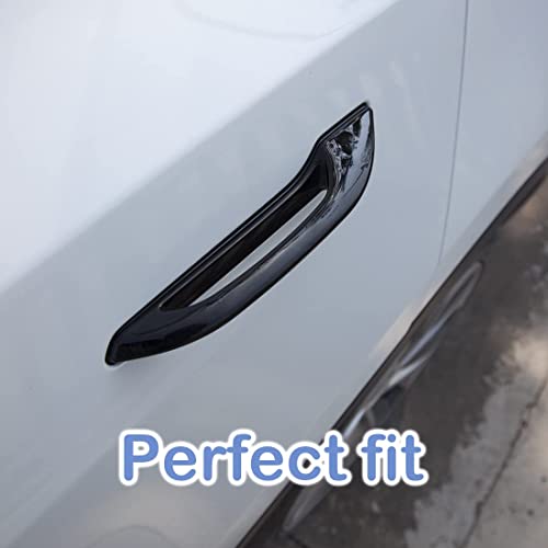 Easy to Open Add On Door Handles for Tesla Model 3 & Y (Bright Black-4 Piece Set)