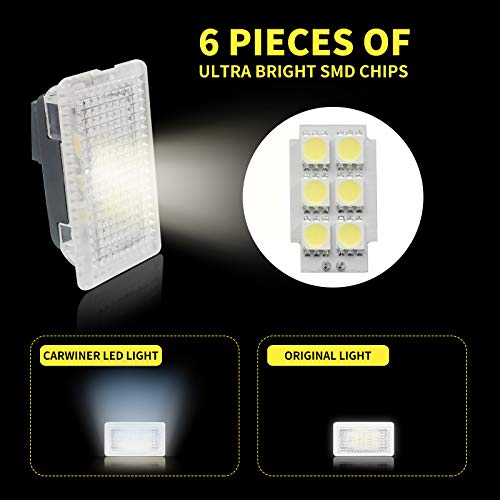 Ultra-Bright LED Replacement Lights, Trunk, Funk, Door Puddle, and Footwell Lights for Tesla Model S, 3, X, & Y (4 PACK RED)