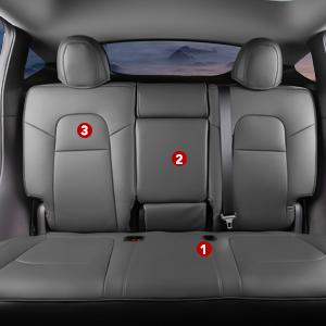 Tesla Model Y Seat Cover Black Leather Car Seat Cushion Protector Custom Fit for Tesla Model Y 2020 2021