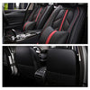 Front & Rear Seat Covers with Headrest Backrest Cushions for Chevy Chevrolet Bolt EV EUV Car Seat Cover Luxury PU Leather Sporty Breathable Comfortable Black