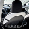 Waterproof Front Seat Cover for Tesla Model Y - Black