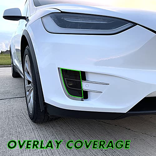 PreCut Vinyl Smoke Tint for 2016-2022 Tesla Model X Foglight (4. Foglight Cutout, 35% Light Smoke)