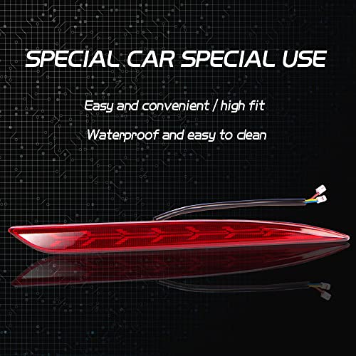 Rear Fog Light for 2017-2022+ Tesla Model Y 2PCS LEDs Reflector Lamps Fishbone Style.