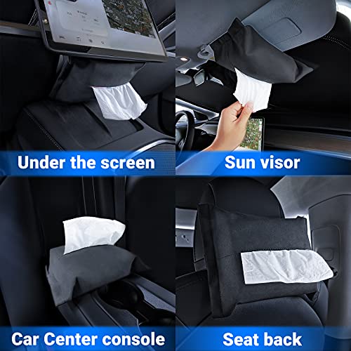 Tesla Model 3 Model Y Tissue Holder Center Console Tissue Holder Model 3 Model Y Interior Accessories Compatible with Tesla Model 3 Model Y