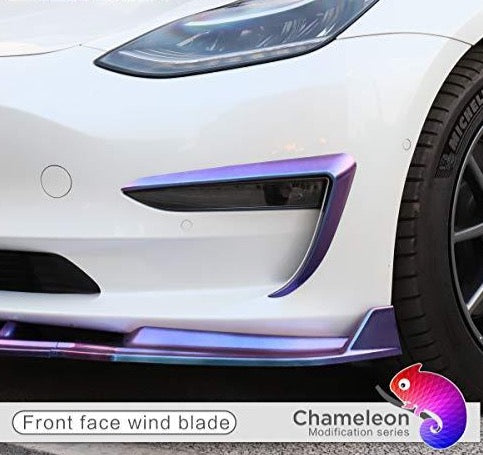 Starry Sky Chameleon Series ABS Bumper Headlight Patch for 2017-2022 Tesla Model 3 & Y