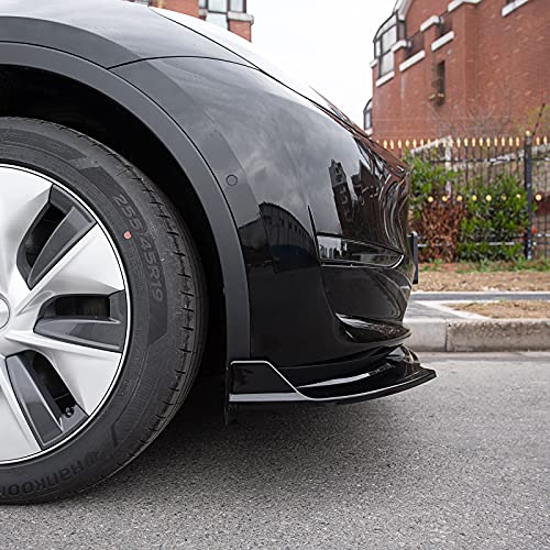 Front Bumper Spoiler Lip for Tesla Model Y (Gloss Black)