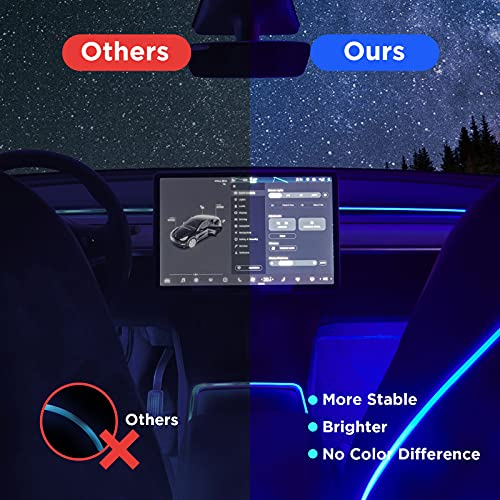 2021-2023 Tesla Model 3 & Y Ambient Lighting Kit (Center Console + Dashboard + Seat Back + 4 Foot Lights)