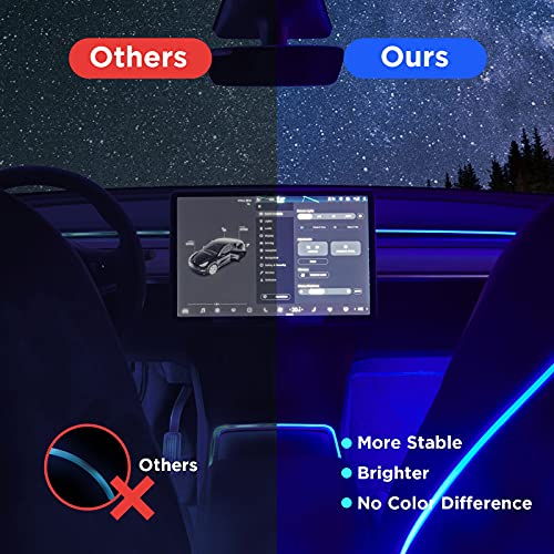 Center Console Dashboard Neon Light Tubes For Tesla Model 3 Model Y 2022  2022 Rgb Interior Led Strip Lights With App Controller