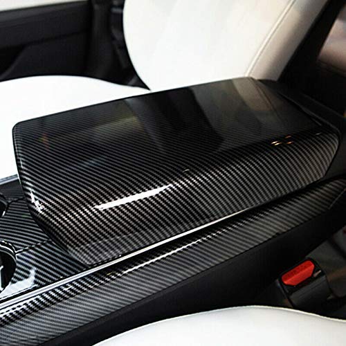 Center Console Cover Armrest Protector for Tesla Model 3 Mid-Console Armrest Box Pad Carbon Fiber Printing