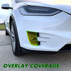 PreCut Vinyl Smoke Tint for 2016-2022 Tesla Model X Foglight (3. Foglight, Yellow)
