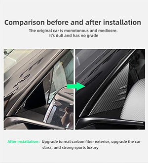 A-Pillar Real Carbon Fiber Trim for 2020-2023 Tesla Model Y (Matte Carbon Fiber)