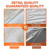 Beige 3 Layer UV Protected All-Weather Full Vehicle Cover for Tesla Model Y with Non-Woven Reflective Strips & Zipper for Charging Port Access