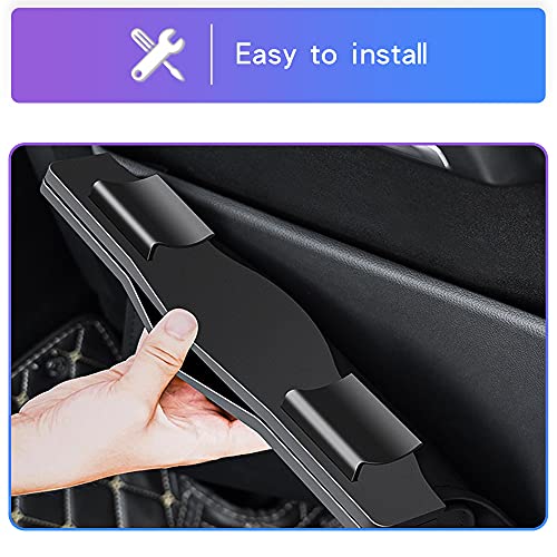 Tesla Model Y  Waterproof Collapsible Garbage Bag with Hanging Magnetic Buckle and LED Light for Back Seat(Black)