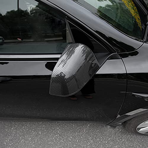 Side Mirror Covers for 2020-2022 Tesla Model Y (Gloss Carbon Fiber Pattern)