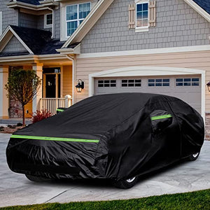 Waterproof Car Cover Compatible with Tesla Model Y 2020 2021 2022, 300D All Weather Model Y Cover with Ventilated Mesh, Charge Port and Driver Side Zipper, Snowproof UV Windproof Exterior Car Cover