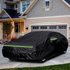 Waterproof Car Cover Compatible with Tesla Model Y 2020 2021 2022, 300D All Weather Model Y Cover with Ventilated Mesh, Charge Port and Driver Side Zipper, Snowproof UV Windproof Exterior Car Cover
