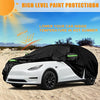 Waterproof Car Cover Compatible with Tesla Model Y 2020 2021 2022, 300D All Weather Model Y Cover with Ventilated Mesh, Charge Port and Driver Side Zipper, Snowproof UV Windproof Exterior Car Cover