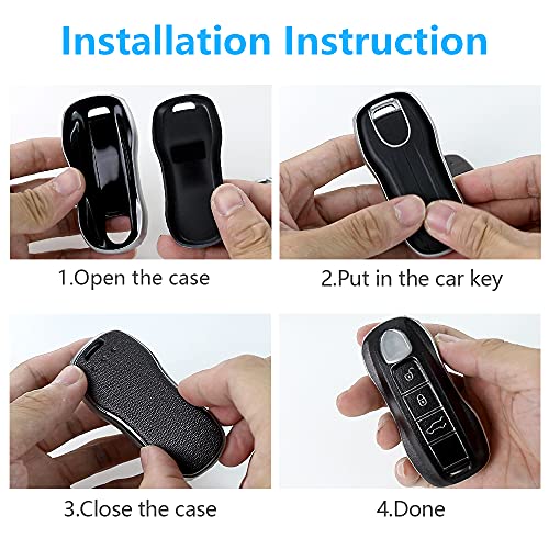 Porsche 911 Jaronx Compatible With Porsche Key Fob Cover Compatible With Porsche Cayenne Panamera - Foto 7