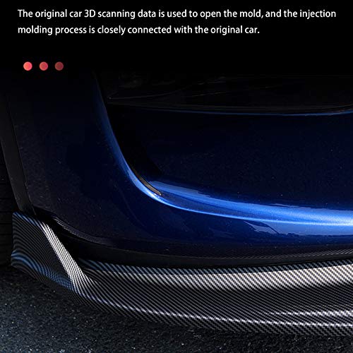 Front Bumper Lip for Tesla Model Y Accessories Carbon Fiber Style Spoiler Splitter Side Body Kit Trim Protection Car Exterior Accessory (Matte carbon fiber)