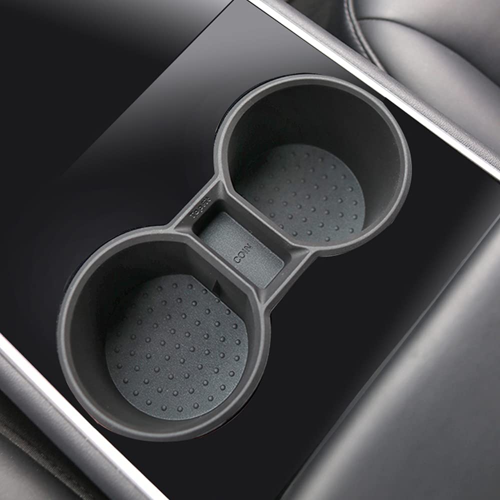 Tesla Model 3 & Y Silicone Cup Holder Insert (Black)