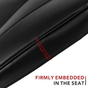 Tesla Model 3 & Y Black Leather Seat Back Kick Protector/Kick Mat with Storage Bag Black (2 Piece Set)