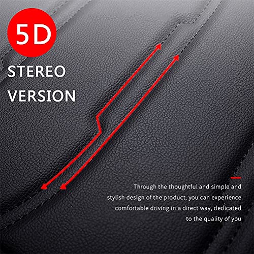 Front & Rear Seat Covers for Chevy Chevrolet Bolt EV EUV Car Seat Cover Luxury PU Leather Comfortable Wear Resistant Black×Red