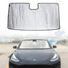 2018 2019 Tesla Model 3 2020 Tesla Model Y Windshield Sunshade, Car Custom Fit Sun Shade Auto Front Reflective Folding Sun Shade for Tesla Accessories, UV and Sun Protection