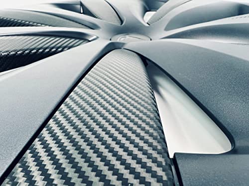 19" Tempest Wheels Vinyl Wrap for 2021-2022 Tesla Model S (Plaid & Long Range) Carbon Fiber Black